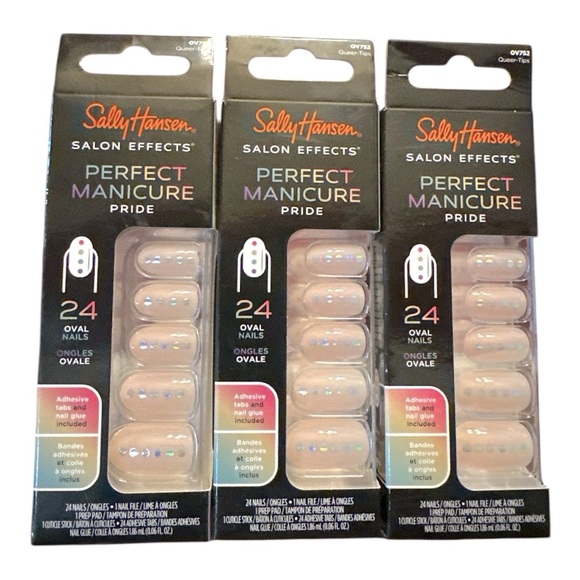 Bundle of 3 Sally Hansen Pride Press-On Nails – Queer-Tips – Limited Edition - Picture 1 of 5